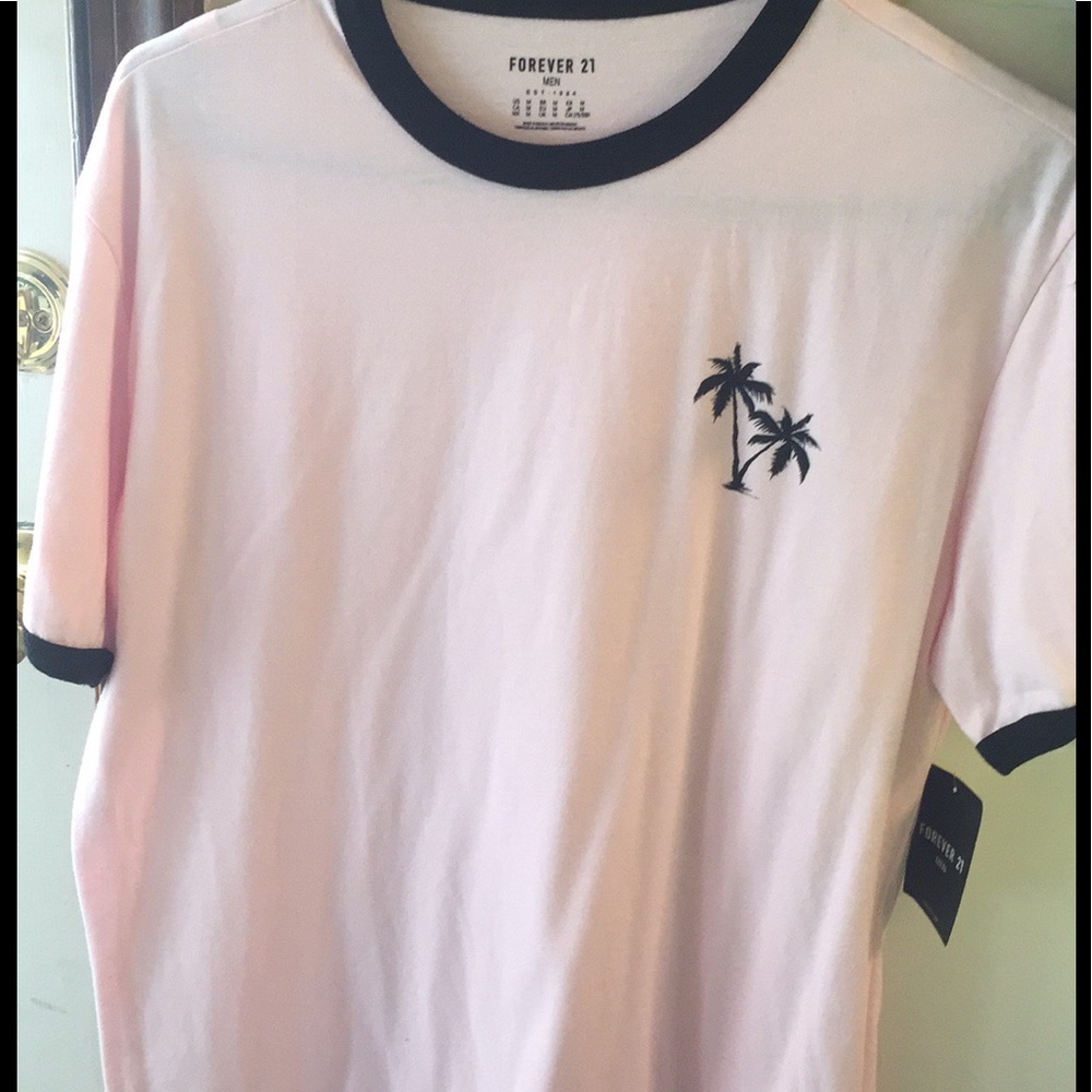 Forever 21 Pink Hawaiian themed Shirt